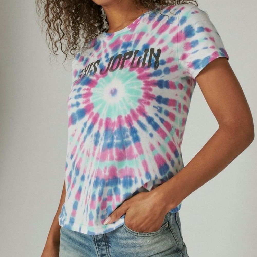 ⭐️Lucky Brand Tie Dye Janis Joplin Tee - Picture 2 of 2